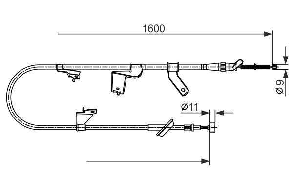 Cable, parking brake - 1 987 482 428 BOSCH