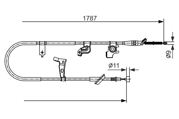 Cable, parking brake - 1 987 482 435 BOSCH