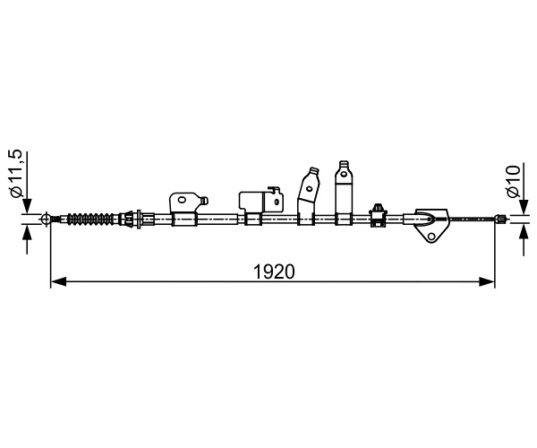 Cable, parking brake - 1 987 482 438 BOSCH