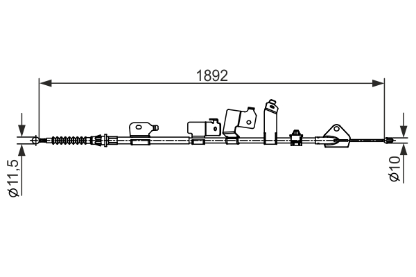 trosas, stovėjimo stabdys - 1 987 482 439 BOSCH