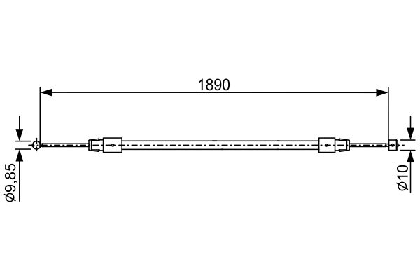 Cable, parking brake - 1 987 482 444 BOSCH