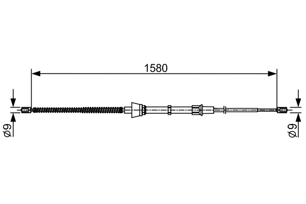 Cable, parking brake - 1 987 482 446 BOSCH