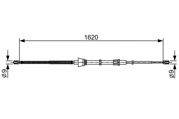 Cable, parking brake - 1 987 482 448 BOSCH