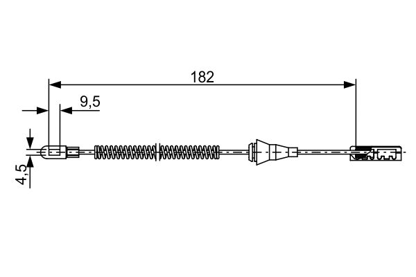 Cable, parking brake - 1 987 482 449 BOSCH