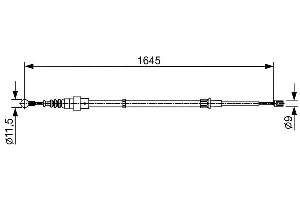 Cable, parking brake - 1 987 482 451 BOSCH