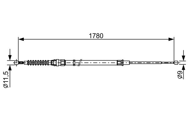 Cable, parking brake - 1 987 482 458 BOSCH