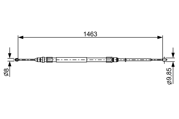 Cable, parking brake - 1 987 482 492 BOSCH