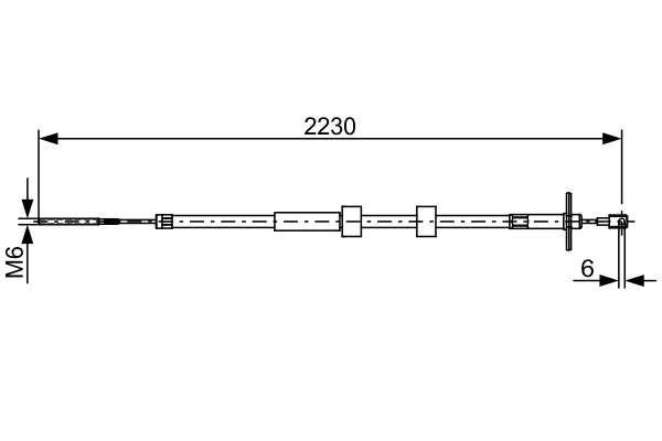 Cable, parking brake - 1 987 482 500 BOSCH