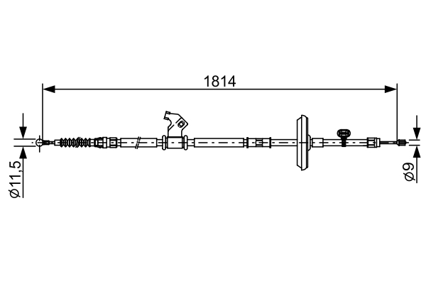 Cable, parking brake - 1 987 482 502 BOSCH