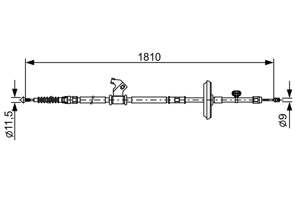 Cable, parking brake - 1 987 482 507 BOSCH