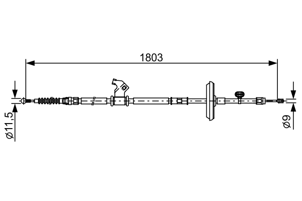 Cable, parking brake - 1 987 482 508 BOSCH