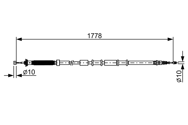 Cable, parking brake - 1 987 482 509 BOSCH