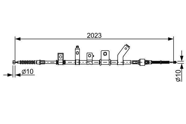 Cable, parking brake - 1 987 482 515 BOSCH