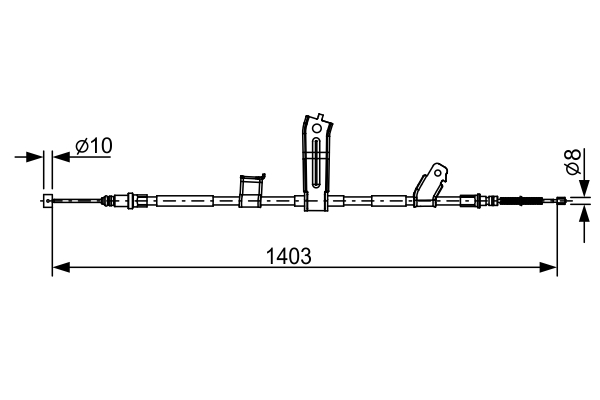 Cable, parking brake - 1 987 482 522 BOSCH