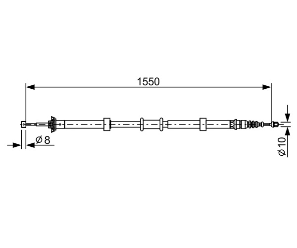 Cable, parking brake - 1 987 482 527 BOSCH