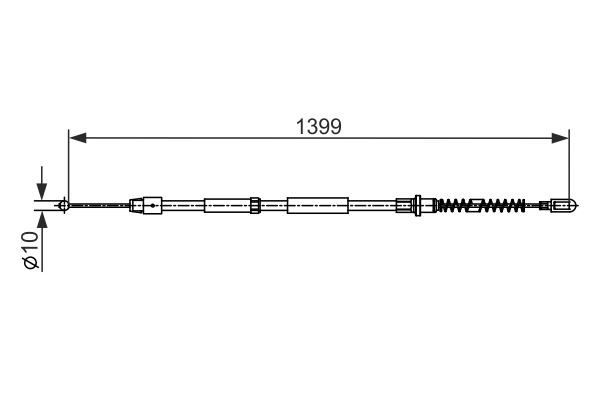 Cable, parking brake - 1 987 482 539 BOSCH