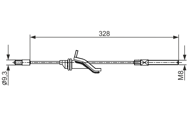 Cable, parking brake - 1 987 482 545 BOSCH
