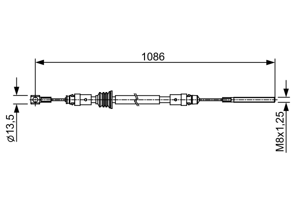 Cable, parking brake - 1 987 482 547 BOSCH