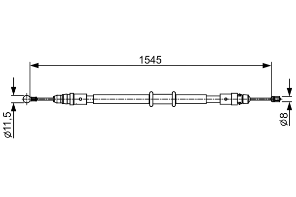 Cable, parking brake - 1 987 482 551 BOSCH