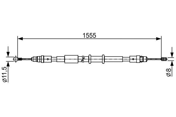 Cable, parking brake - 1 987 482 552 BOSCH