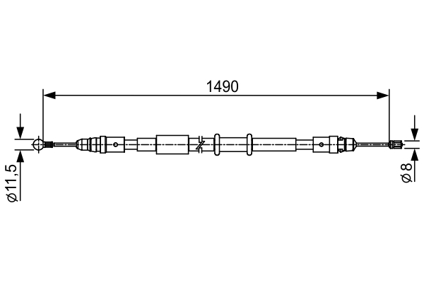 Cable, parking brake - 1 987 482 553 BOSCH