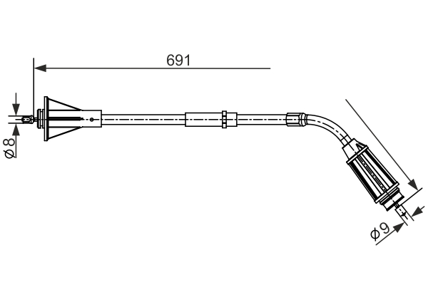 Cable, parking brake - 1 987 482 555 BOSCH