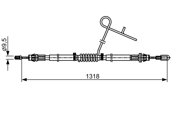 Cable, parking brake - 1 987 482 559 BOSCH