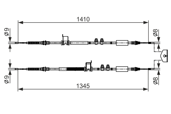 Cable, parking brake - 1 987 482 560 BOSCH
