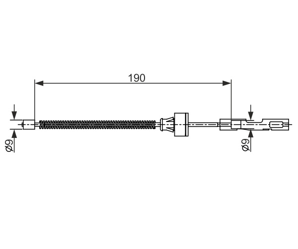 Cable, parking brake - 1 987 482 561 BOSCH