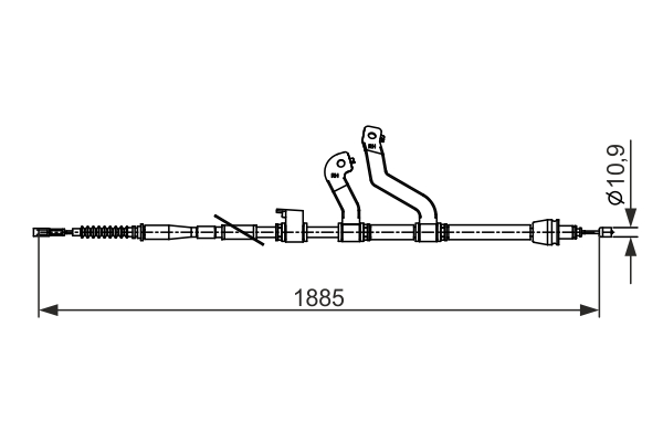 Cable, parking brake - 1 987 482 573 BOSCH