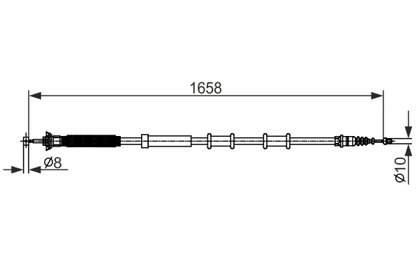 Cavo comando, Freno stazionamento - 1 987 482 581 BOSCH