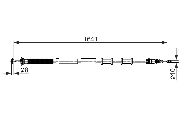 Cavo comando, Freno stazionamento - 1 987 482 582 BOSCH