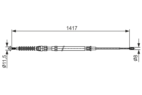 Cable, parking brake - 1 987 482 583 BOSCH
