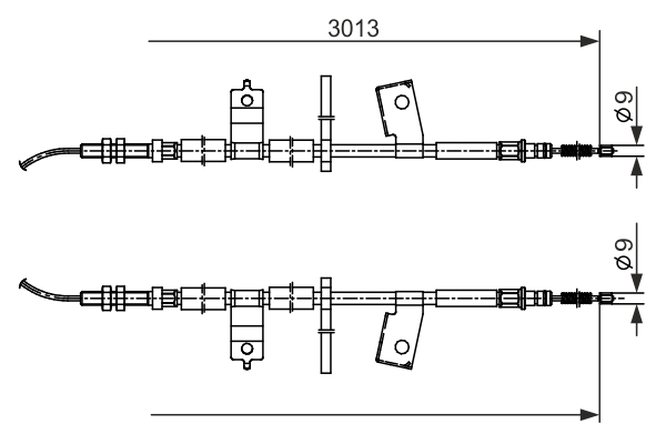 Cable, parking brake - 1 987 482 585 BOSCH