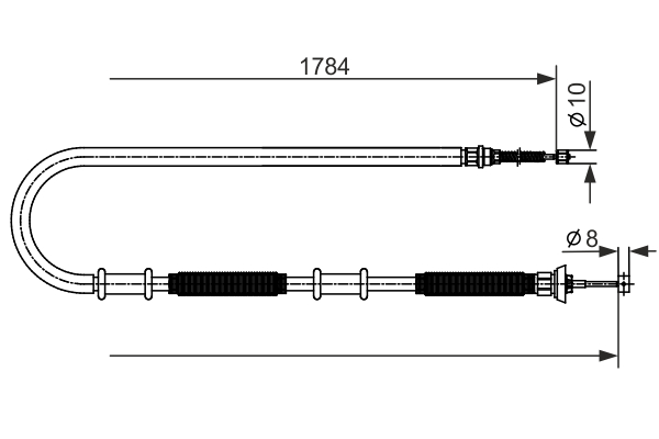 Cable, parking brake - 1 987 482 587 BOSCH