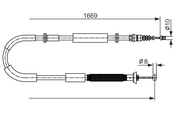 Cable, parking brake - 1 987 482 588 BOSCH