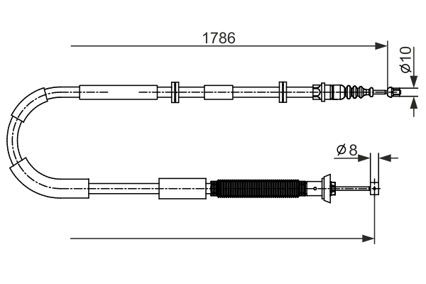 Cable, parking brake - 1 987 482 589 BOSCH