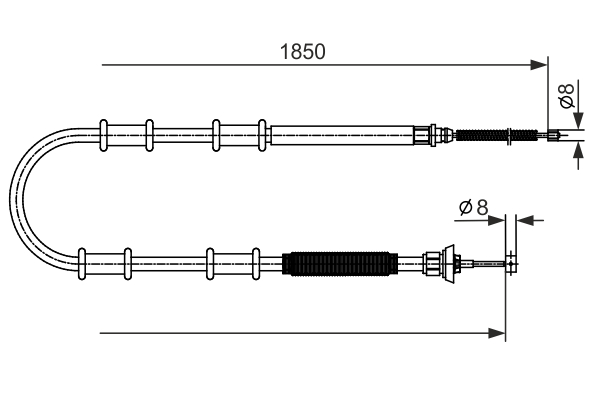 Cable, parking brake - 1 987 482 592 BOSCH