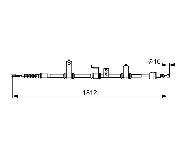 Cable, parking brake - 1 987 482 615 BOSCH