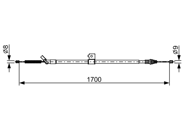 Cable, parking brake - 1 987 482 631 BOSCH