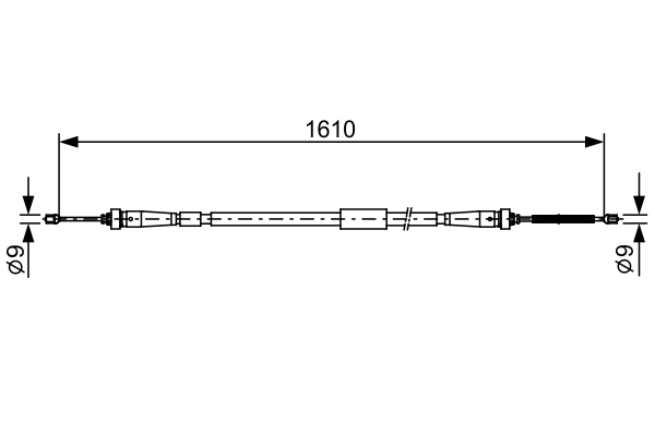 Cable, parking brake - 1 987 482 636 BOSCH