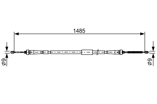 Cable, parking brake - 1 987 482 637 BOSCH