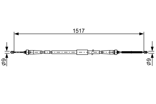 Cable, parking brake - 1 987 482 639 BOSCH