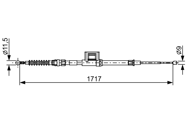 Cable, parking brake - 1 987 482 644 BOSCH