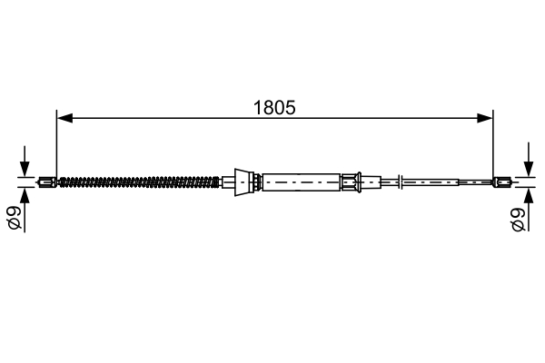 Seilzug, Feststellbremse - 1 987 482 646 BOSCH
