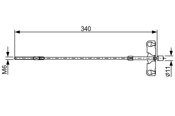 Cable, parking brake - 1 987 482 651 BOSCH