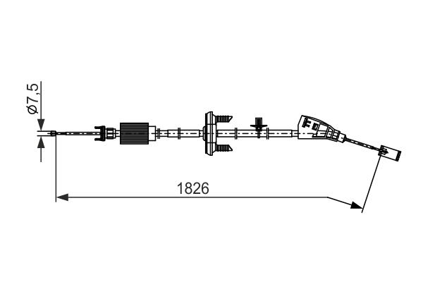 Cable, parking brake - 1 987 482 795 BOSCH