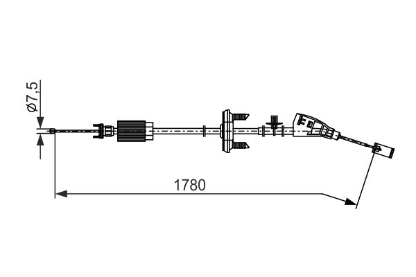 Cable, parking brake - 1 987 482 796 BOSCH