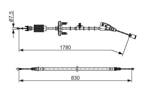 Cable, parking brake - 1 987 482 797 BOSCH