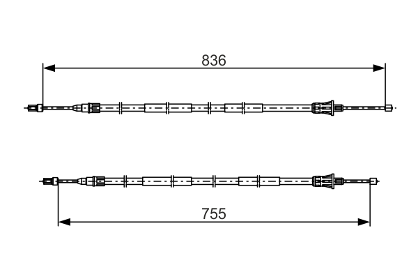 Cable, parking brake - 1 987 482 800 BOSCH